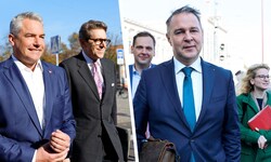 Nehammer und Harald Mahrer stellten die Wirtschaft in den Fokus. Babler wurde von Philip Kucher ...
