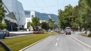 So soll die Alpenstraße künftig aussehen – wenn dort wirklich der S-Link einmal fahren sollte (Bild: S-Link)