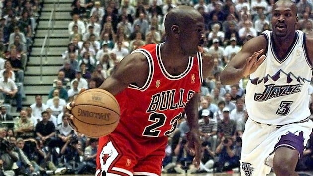 Michael Jordan bei den Play-offs 1997 (Bild: AFP/JEFF HAYNES / AFP)