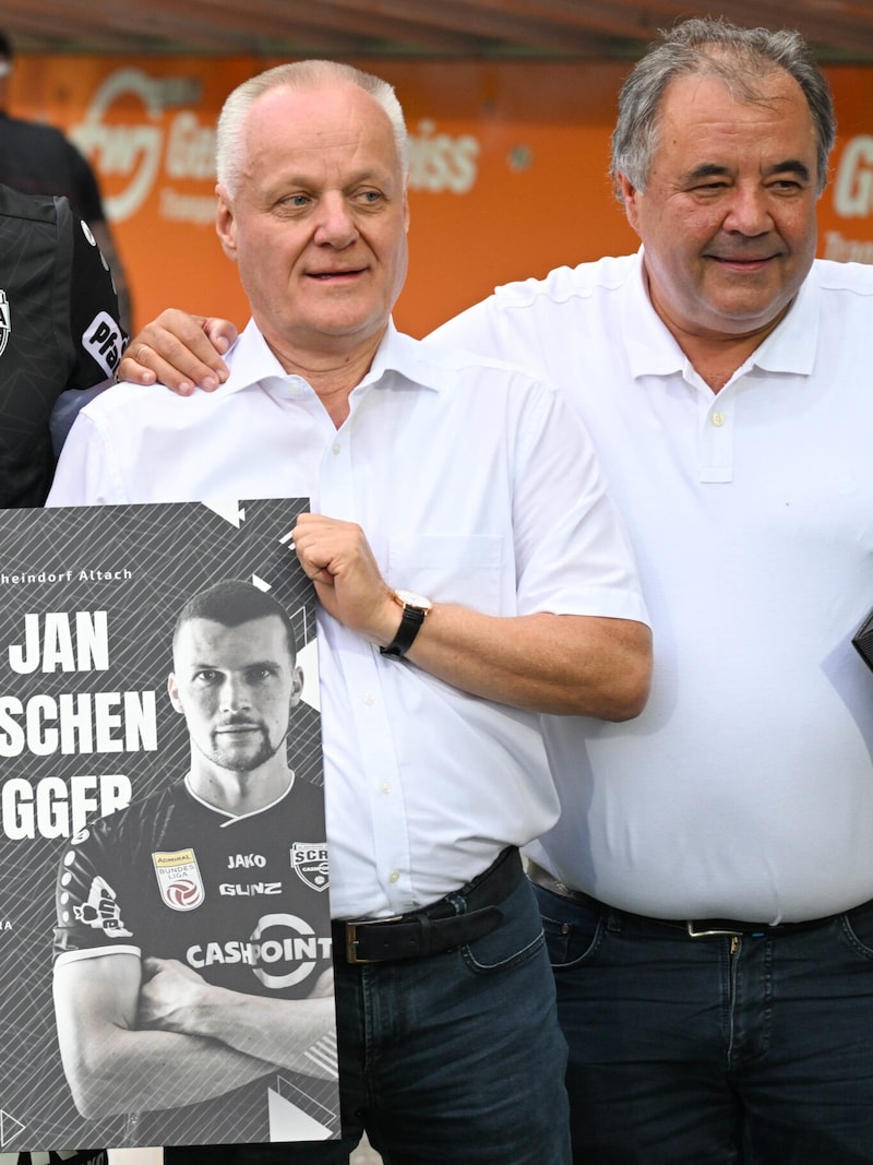 SCR Altach vice-president Werner Gunz (left) and president Peter Pfanner. (Bild: GEPA pictures)