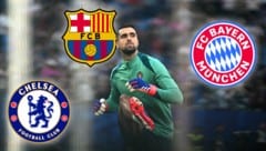 Wohin zieht es Diogo Costa? (Bild: AFP/APA/PATRICIA DE MELO MOREIRA, FC Chelsea, FC Barcelona, FC Bayern)