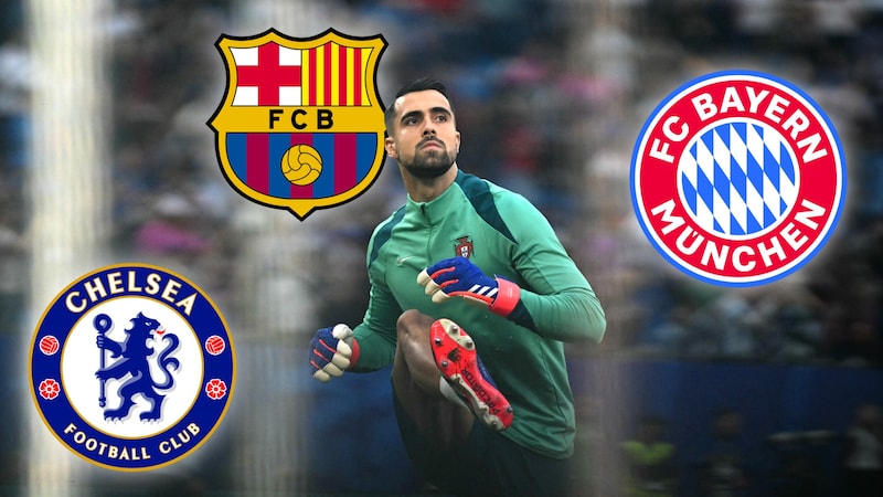 Wohin zieht es Diogo Costa? (Bild: AFP/APA/PATRICIA DE MELO MOREIRA, FC Chelsea, FC Barcelona, FC Bayern)