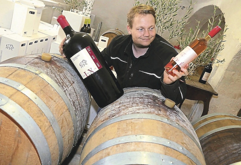 Klagenfurt winegrower Tobias Hudelist also opens his cellar doors. (Bild: Rojsek-Wiedergut Uta )