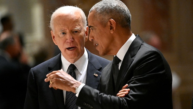 Joe Biden, Barack Obama and their Democrats were "unable to get their views across". (Bild: APA/AFP/Mandel NGAN)