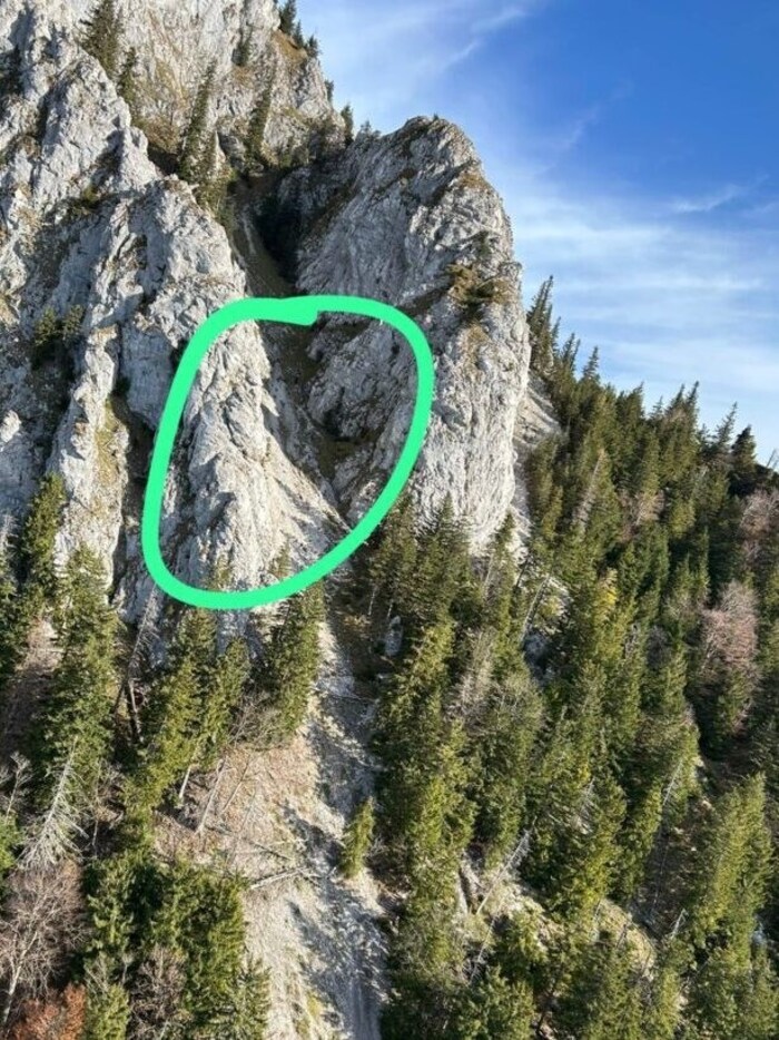 An dieser Stelle fand man die abgestürzte Wanderin.