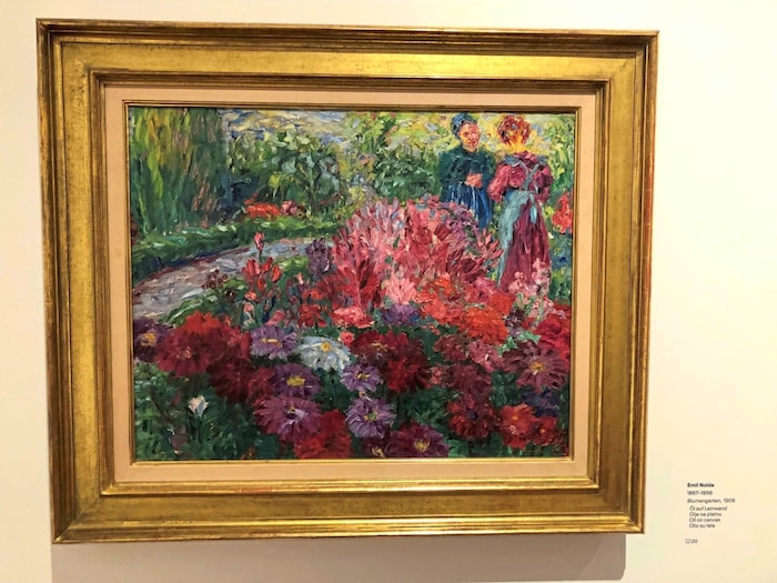 In the "flower garden" by Emil Nolde