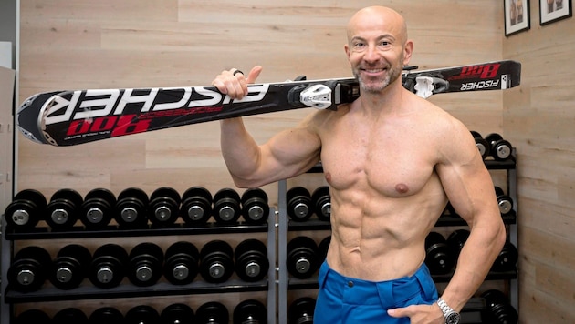 St. Pölten fitness expert Lukas Grigorescu gives tips on how to get fit in time for the start of the ski season. (Bild: Molnar Attila/Attila Molnar)