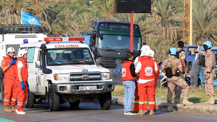 Rescue workers treated the injured.