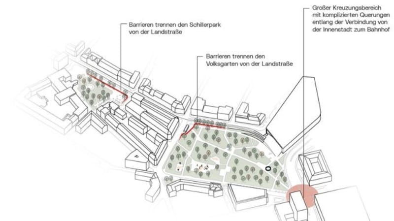 The aim is to reduce barriers in the southern Landstrasse. (Bild: Modul 5)