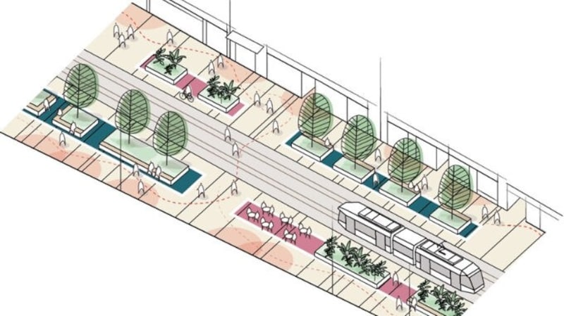 So könnte die südliche Landstraße einmal aussehen. (Bild: Modul 5)