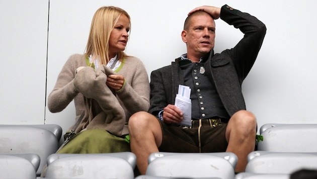 Christian Ziege with his wife Pia in 2015 (Bild: GEPA pictures)