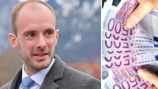 Florian Tursky's election campaign cost more than one million euros. (Bild: Christof Birbaumer/APA/dpa/Patrick Seeger/Krone KREATIV)