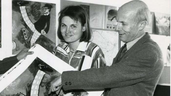 Peter Baum und Elisabeth Nowak-Thaller um 1986 in der Neuen Galerie
