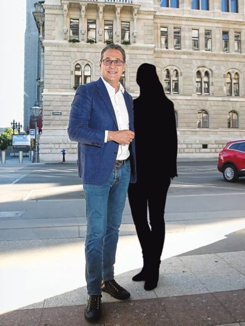 „Privat ist privat“ – so der Ex-FPÖ-Chef zum Abend mit einer unbekannten Blondine. (Bild: Reinhard Holl/Fotomontage)