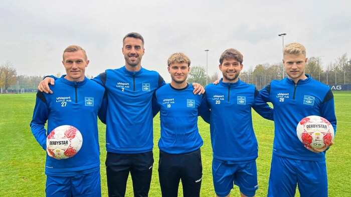 Die Salzburger bei BW Linz: Goiginer, Strauss, Briedl, Seidl und Ibertsberger.