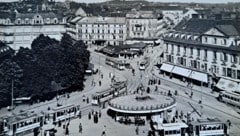 Der Grazer Jakominiplatz im Jahr 1929. (Bild: Robert Engele/Alfred Steffen)