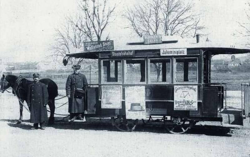 The horse-drawn streetcar ran as far as Jakominiplatz. (Bild: Gerald Neger)