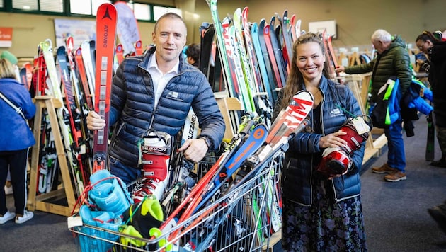 Satisfied: Verena Mayr (organizer) with AK boss Peter Eder. (Bild: Scharinger Daniel)