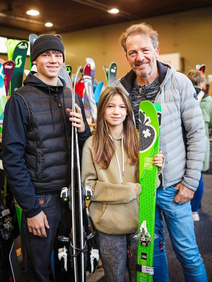 Traveled all the way from Perwang: Harald Heinz with Paul and Emil.