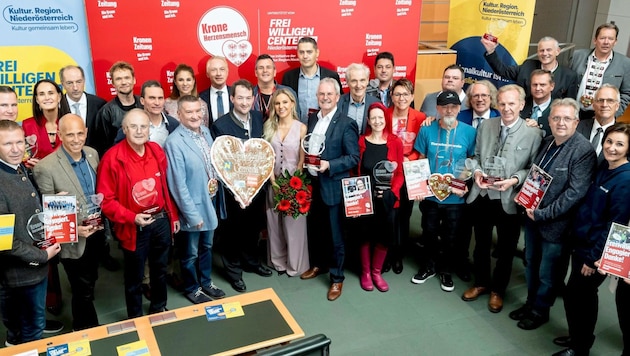 Die Krone-Herzensmenschen bei der Gala am 8. November 2024. Ab sofort können neue ...