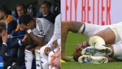 Real im Pech: Erst musste Rodrygo vom Feld (links), später dürfte es Eder Militao richtig schlimm erwischt haben. (Bild: Twitter.com)