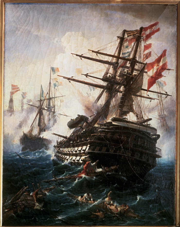 Überraschung: Tegetthoff griff in der Schlacht auf eine antike Kampftechnik zurück.