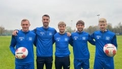 Die blau-weißen Salzburger: Goiginger, Strauss, Briedl, Seidl und Ibertsberger. (Bild: BW Linz)