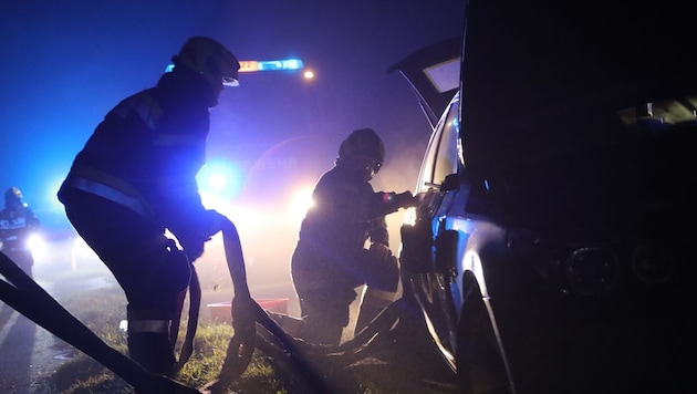 Operation for the Klein- and Großlobming volunteer fire departments. (Bild: Thomas Zeiler)