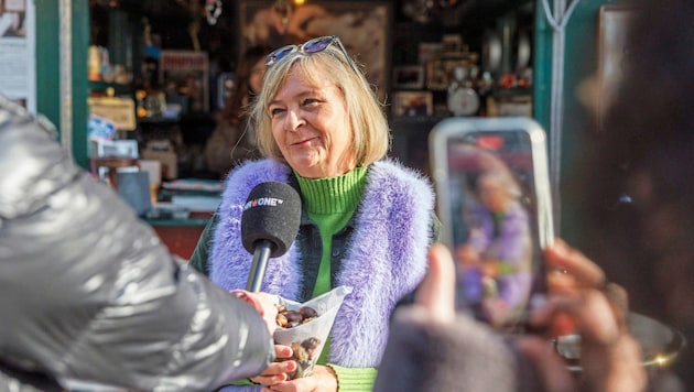 Claudia Klimt-Withaler (KPÖ) at Maronessa (Bild: Scheriau Erwin)