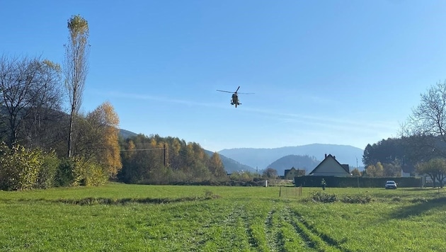 Der Rettungshubschrauber Christopherus 12 rückte aus. (Bild: Freiwillige Feuerwehr Anger)