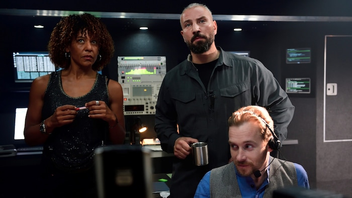 Die Polizisten Denise Koch (Anja Herden), Achim Schuster (Murathan Muslu) und Nigel (Samuel ...