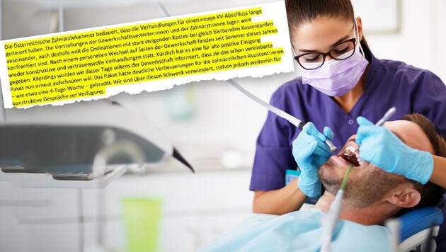 ÖGK vs. Dental Association: dispute over wages and reimbursement of costs for fillings. (Bild: Krone KREATIV/stock.adobe.com, zVg)