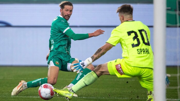 Guido Burgstaller war an beiden Treffern beteiligt.