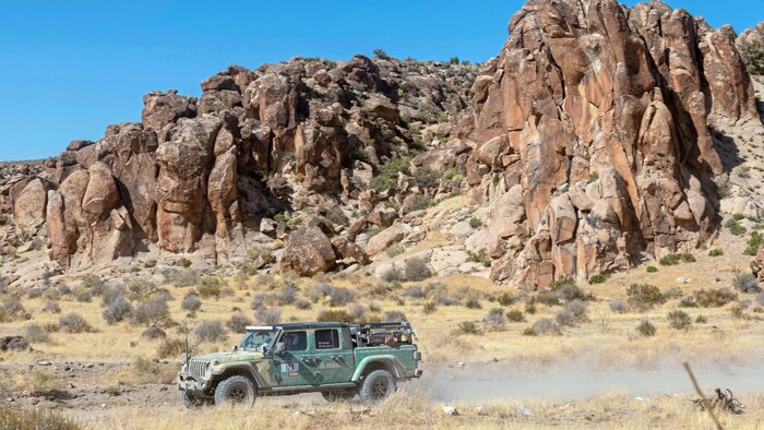The rally led through rough terrain.