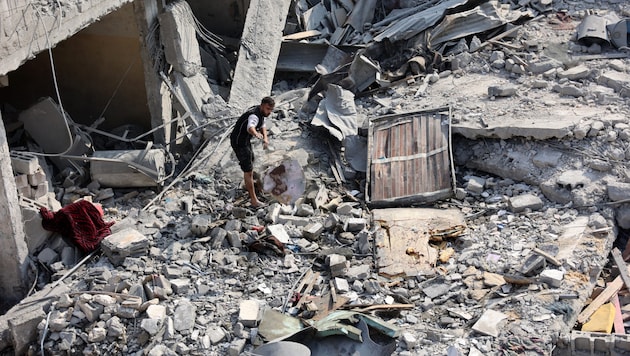 Auch am Sonntag gab es wieder schwere israelische Luftangriffe im Gazastreifen (Bild: AFP)