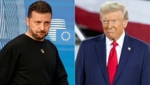 Trump kann über das Schicksal der Ukraine entscheiden. (Bild: AFP/Ludovic Marin, Ryan M. Kelly)