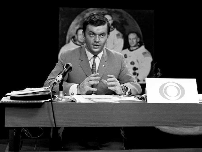 Peter Nidetzky im Sonderstudio zur ersten Mondlandung in der Menschheitsgeschichte im Jahr 1969