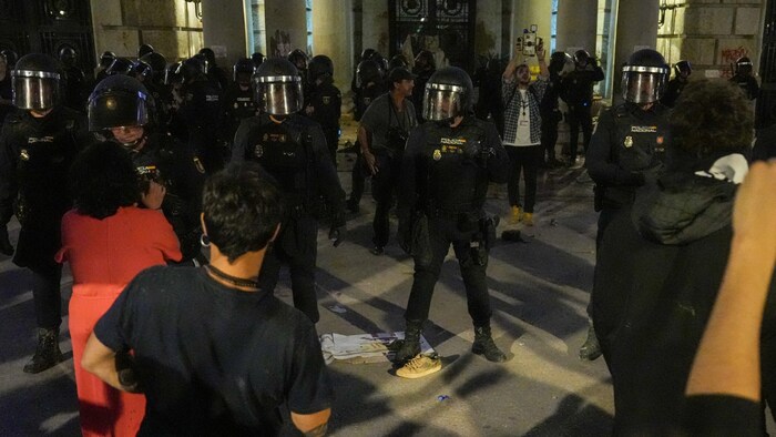 Some demonstrators attempted to storm the regional government building.