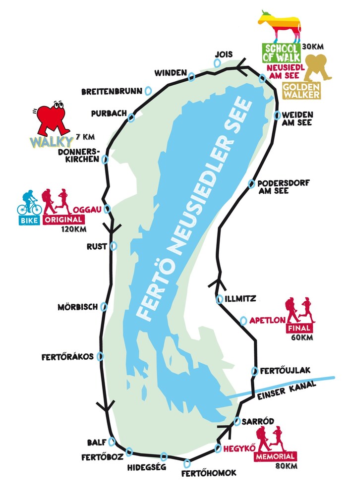 The route of the 24-hour Burgenland Extreme Tour.