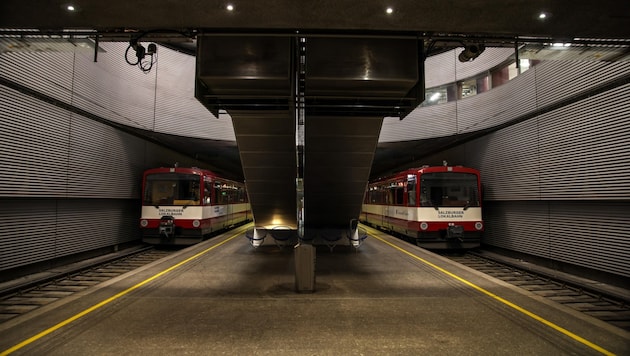 The end of the Lokalbahn tunnel remains at the main station. (Bild: Tröster Andreas)