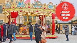 Montagvormittag ist der Weihnachtsmarkt gut besucht. (Bild: Krone KREATIV/Zwefo)