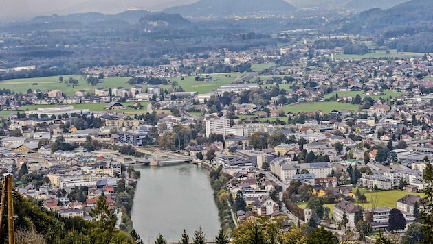 Im Süden der Stadt Richtung Hallein, wo für den S-Link noch viel gebaut werden müsste, war die Ablehnung relativ hoch. (Bild: Tschepp Markus)