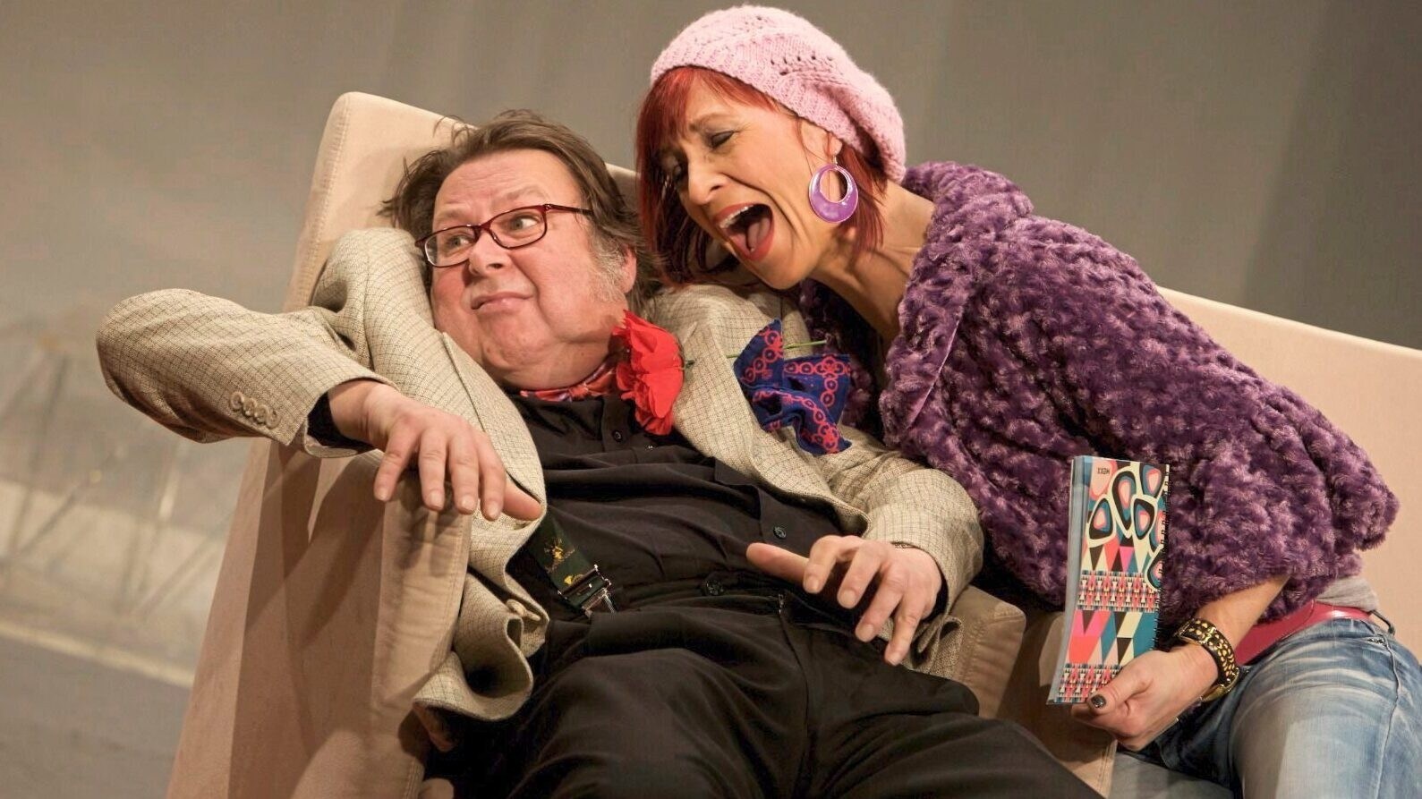 In Pension Schöller, a production of "Kleine Komödie Kärnten": Seppi Ess with Gabriele ...