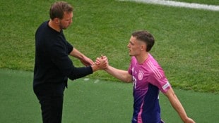 Auch unter Julian Nagelsmann (l.) war die Personalie Florian Wirtz (r.) ein Thema. (Bild: AFP/APA/Fabrice COFFRINI)