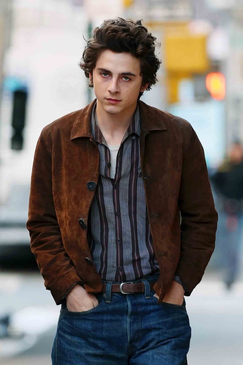 Timothée Chalamet bei den „A Complete Unknown“-Dreharbeiten in New York (Bild: Photo Press Service/www.pps.at)