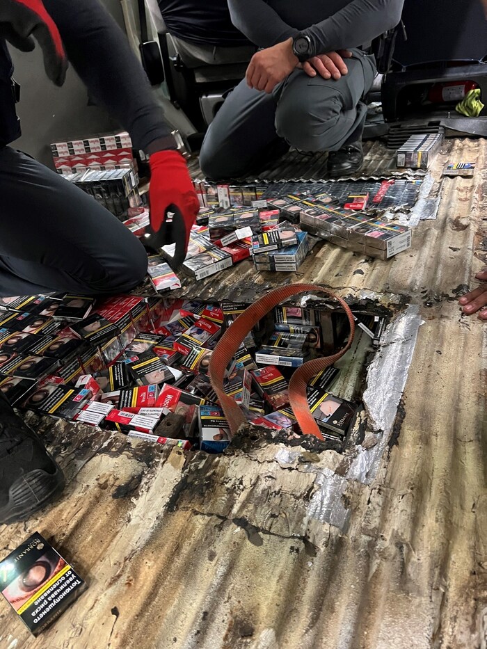 The evaded amount of the confiscated cigarettes is around 7,500 euros.