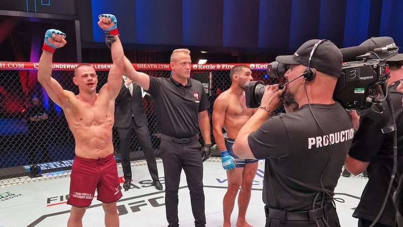 Full focus: Bogdan Grad delivered the fight of the night at the Contender Series. (Bild: UFC, Ettl (zur Verfügung gestellt))