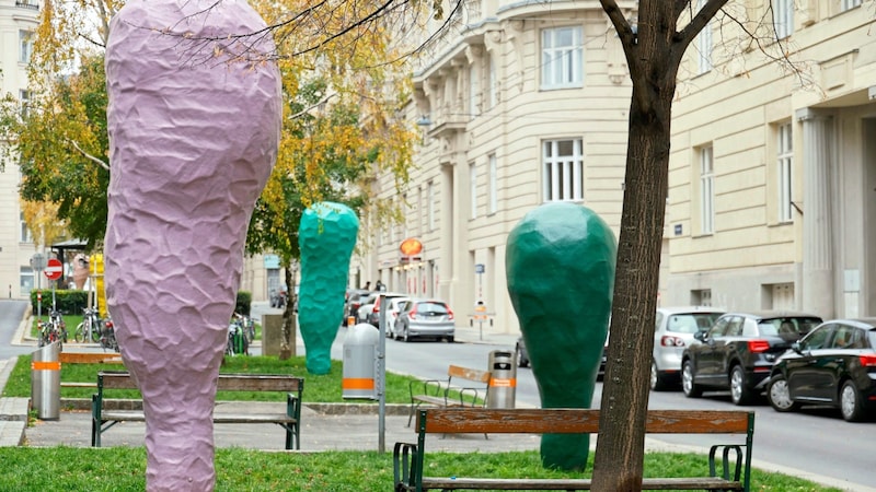 The bright colors are intended to interact with the facades of the buildings. (Bild: Holl Reinhard/Reinhard Holl)