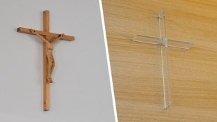 Künftig wird in den Landeskliniken aber auf den Corpus Christi verzichtet – das neue Modell ist aus Glas. (Bild: Krone KREATIV/Patrick Huber, UK St. Pölten)