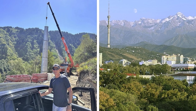 Gernot Leitner baut vor den Toren von Almaty ein Ski-Resort. (Bild: Krone KREATIV/Leitner/masterconcept)